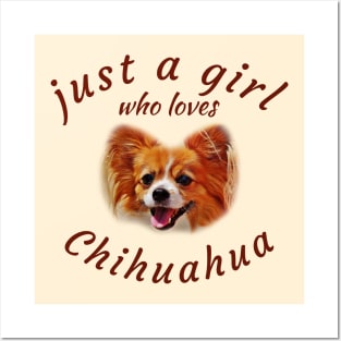 Just a Girl who Loves Chihuahua Posters and Art